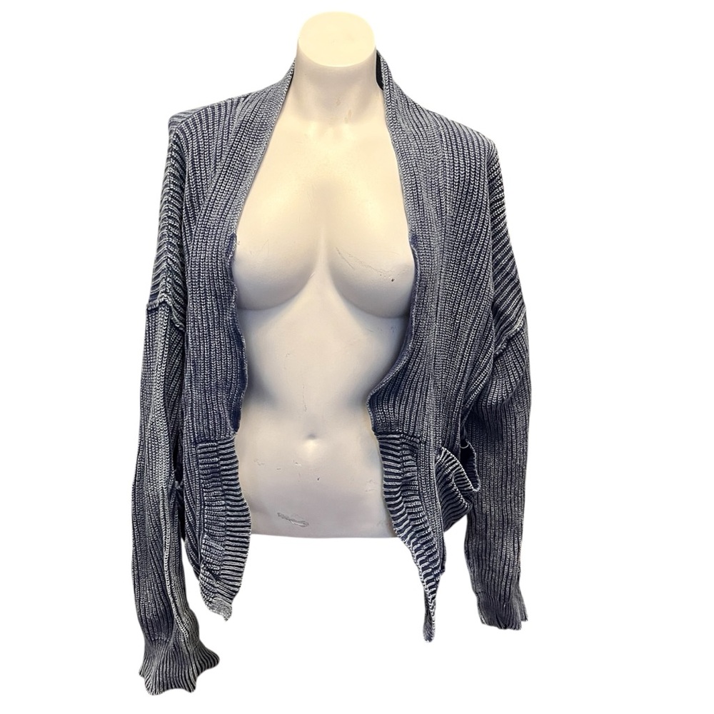 Devoted Blue Open-Front Sweater